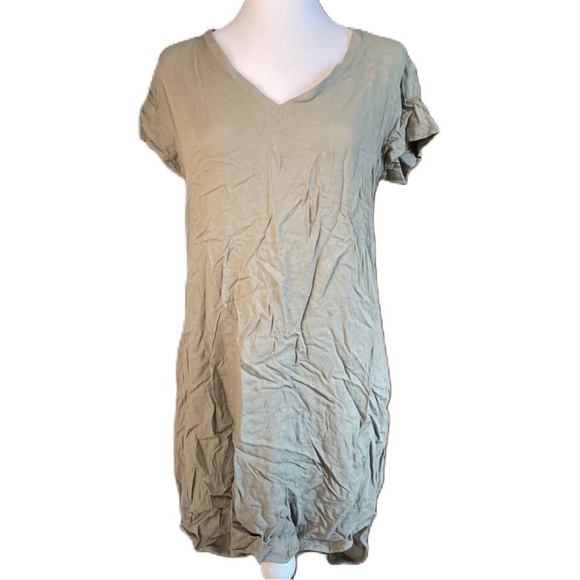 Cloth & Stone Women’s Gray Asymmetric High Low Mini T-shirt Dress XS - Picture 1 of 10